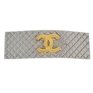 Chanel Hair Clip Hairpin Barrette Silver